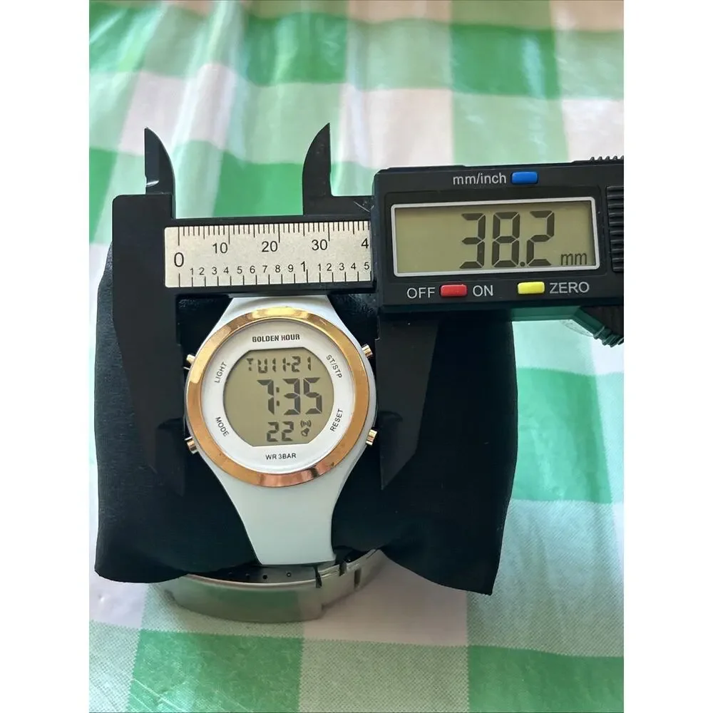 Golden Hour Rose Gold Tone Bezel Women’s Digital Watch